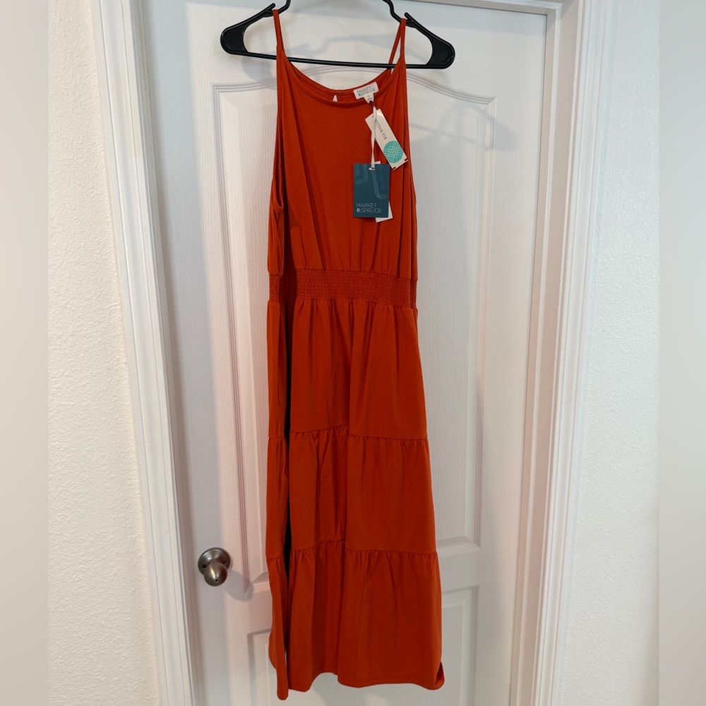 Market & Spruce Marea Halter Neck Midi Dress - Picture 3 of 5